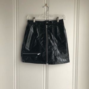 urban outfitters patent leather skirt